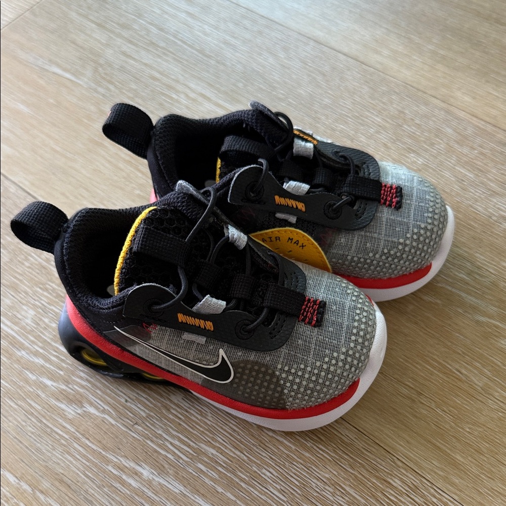 Nike Kids Sneakers - Black, Red, and Gray